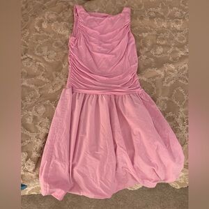 Elegant Pink Sleeveless Mini Dress